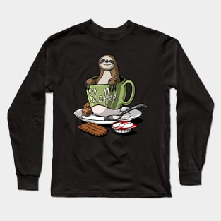 Sloffee Sloth Coffee Long Sleeve T-Shirt